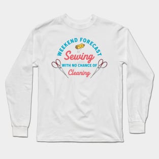 Cute Sewing Weather Design Long Sleeve T-Shirt